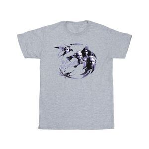 Netflix Mens The Witcher Wolf Logo Infill T-Shirt / Sports Grey